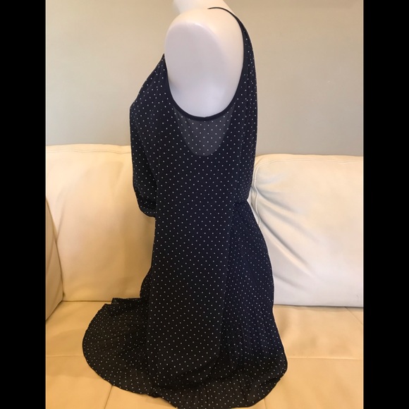 🌹Host Pick🌷Michael Kors Navy Polka Dot Dress - Picture 4 of 9